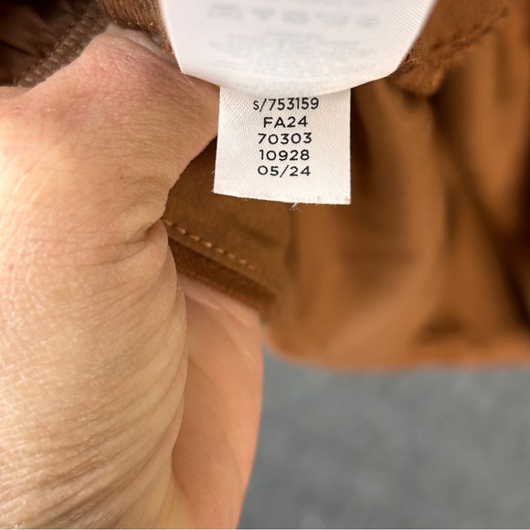 LOFT Dress Womens Petite 6P Brown Faux Suede Sleeveless Shift V-Neck Mini - Picture 7 of 14